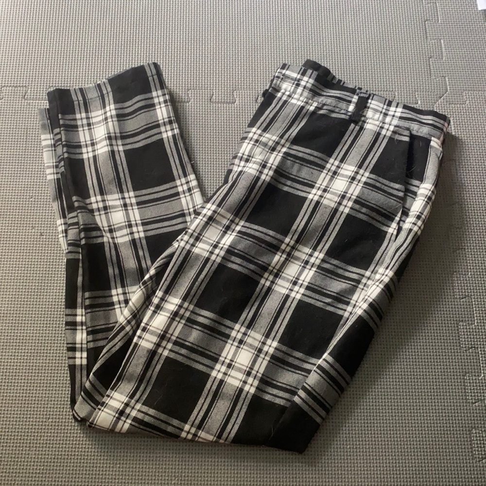 Black and white plaid forever 21 pants